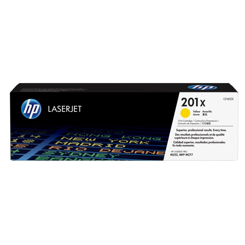Cartucho de tóner HP 201X, original, 92,300 páginas, amarillo Cartucho de tóner HP 201X, original, 92,300 páginas, amarillo