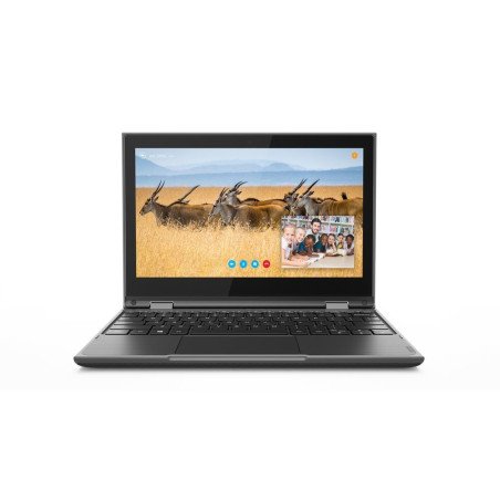 Laptop Lenovo 300e, 11.6 HD touch, Celeron n4120, 4GB 2400 MHz, 64 GB EMMC, camera 720p, Win 10 pro, wifi + BT, 1 año en CS