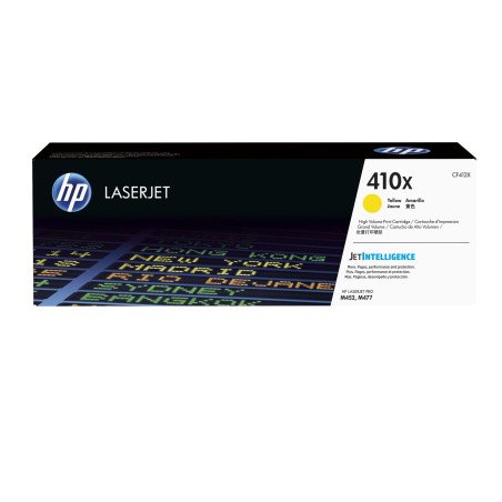 Cartucho de tóner LaserJet, HP 410X, original, 5,000 páginas, amarillo