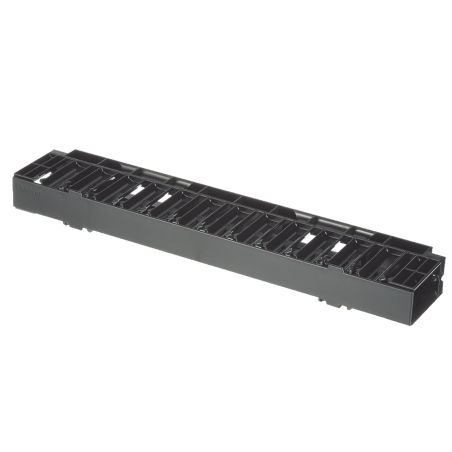Organizador de cables horizontal netmanager, sencillo (solo frontal), para rack de 19in, 1ur