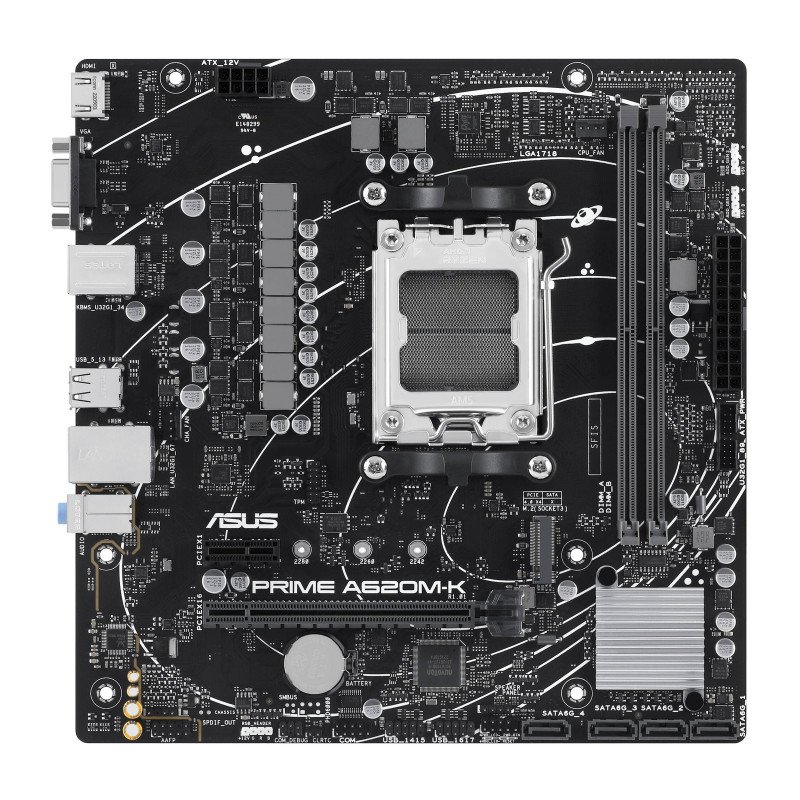 Tarjeta madre ASUS PRIME A620M-K-CSM, AMD, socket AM5, AMD Ryzen Tarjeta madre ASUS PRIME A620M-K-CSM, AMD, socket AM5, AMD Ryzen
