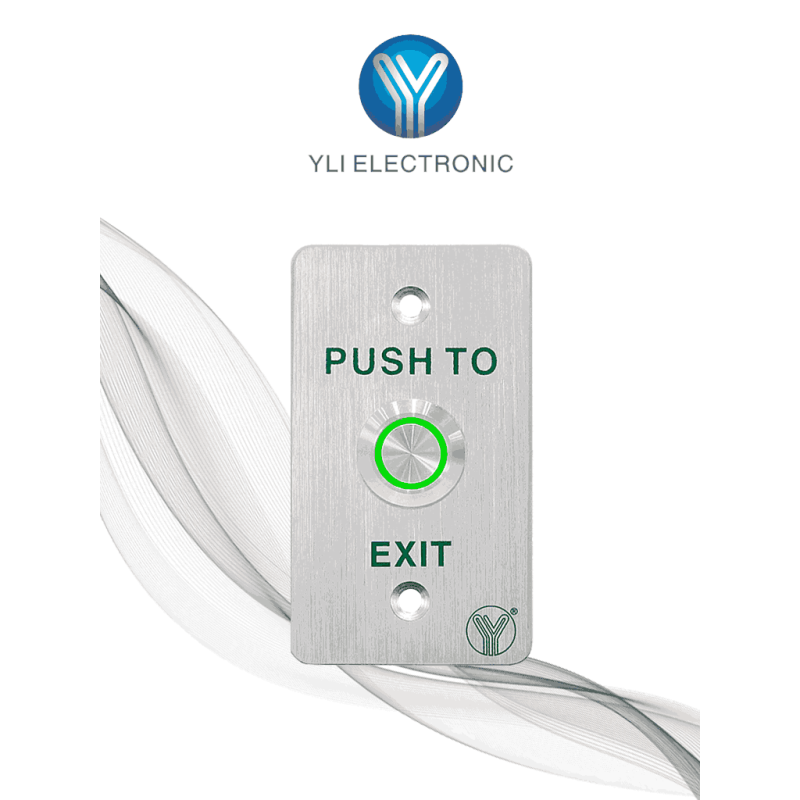Botón liberador de puerta con LED, a prueba de agua (IP68) para exterior, acero inoxidable, compatible caja instalación 76017