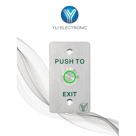 Botón liberador de puerta con LED, a prueba de agua (IP68) para exterior, acero inoxidable, compatible caja instalación 76017
