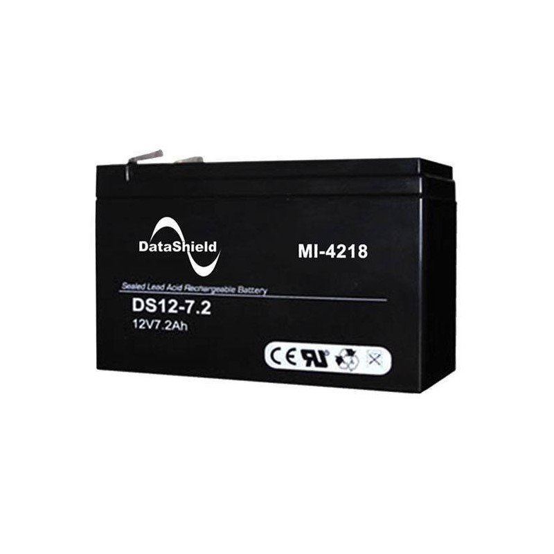 MI-4218 DataShield. Batería recargable sellada. 12 Volts, 7.2 aH.