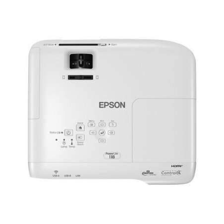 Proyector Epson PowerLite 118 - 3800 lúmenes ANSI, 3LCD, blanco