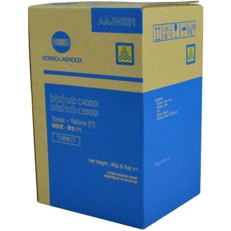 Tóner Konica Minolta amarillo modelo BizHub C3300i (rendimiento 9,000 impresiones al 5% de cobertura)