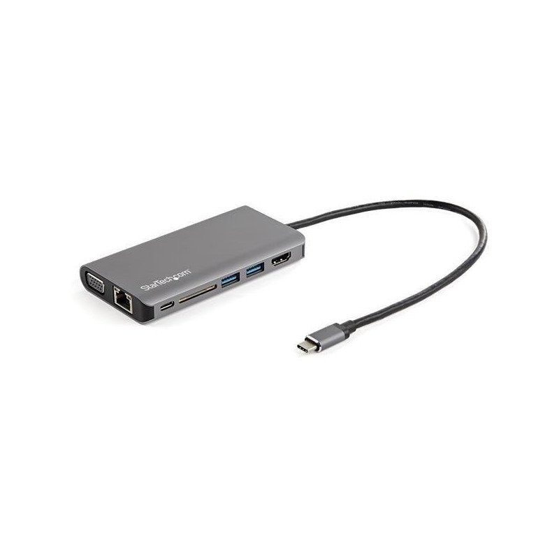Docking USB-c multipuertos - HDMI o VGA - 100w entrega de alimentación PD - cable de 30cm - lector de SD (DKT30CHVAUSP)