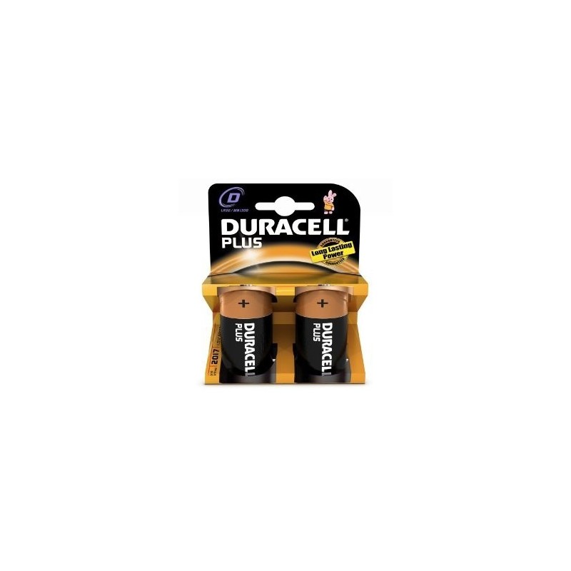 Pila Duracell, tamaño D. Paquete con 2 pilas.
