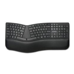 Teclado Inalámbrico KENSINGTON Pro Fit® Ergo - Inalámbrico, Negro, Full-size (100%), RF inalámbrica + USB, QWERTY