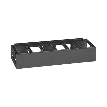 Organizador de cables horizontal patchrunner, sencillo (solo frontal), para rack de 19in, 2ur
