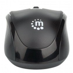 Mouse Inalámbrico MANHATTAN 179904 - Negro, USB, 800/1200/1600 DPI