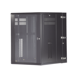 Gabinete panzone de montaje en pared, de 19in, puerta con ventana de s
