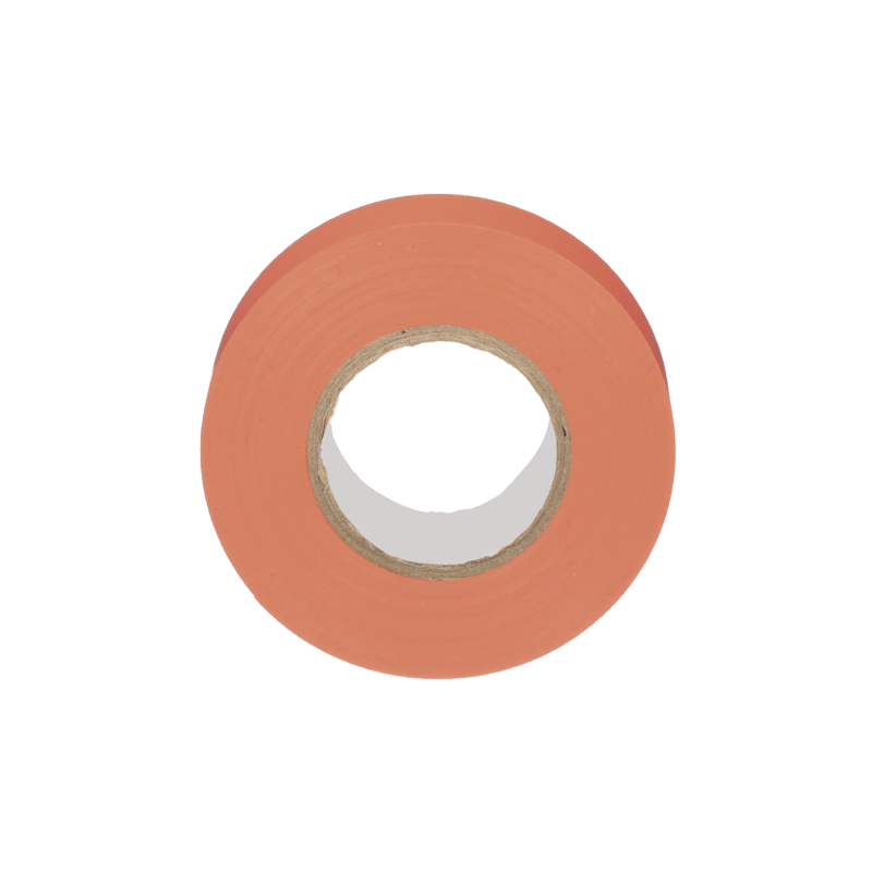 Cinta eléctrica para aislar, de PVC, uso general, grosor de 0.18mm (7 mil), ancho de 19mm, y 20.12m de largo, color naranja Cinta eléctrica para aislar, de PVC, uso general, grosor de 0.18mm (7 mil), ancho de 19mm, y 20.12m de largo, color naranja