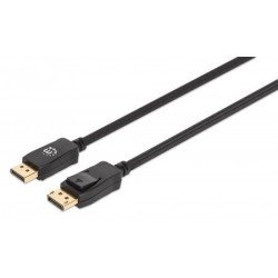 Cable DisplayPort MANHATTAN 353595 - 1 m, Negro, Macho/Macho