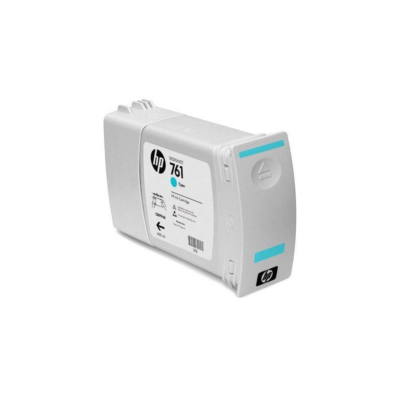 Cartucho de tinta para plotter HP 761 cian 400 ml cm994a Cartucho de tinta para plotter HP 761 cian 400 ml cm994a