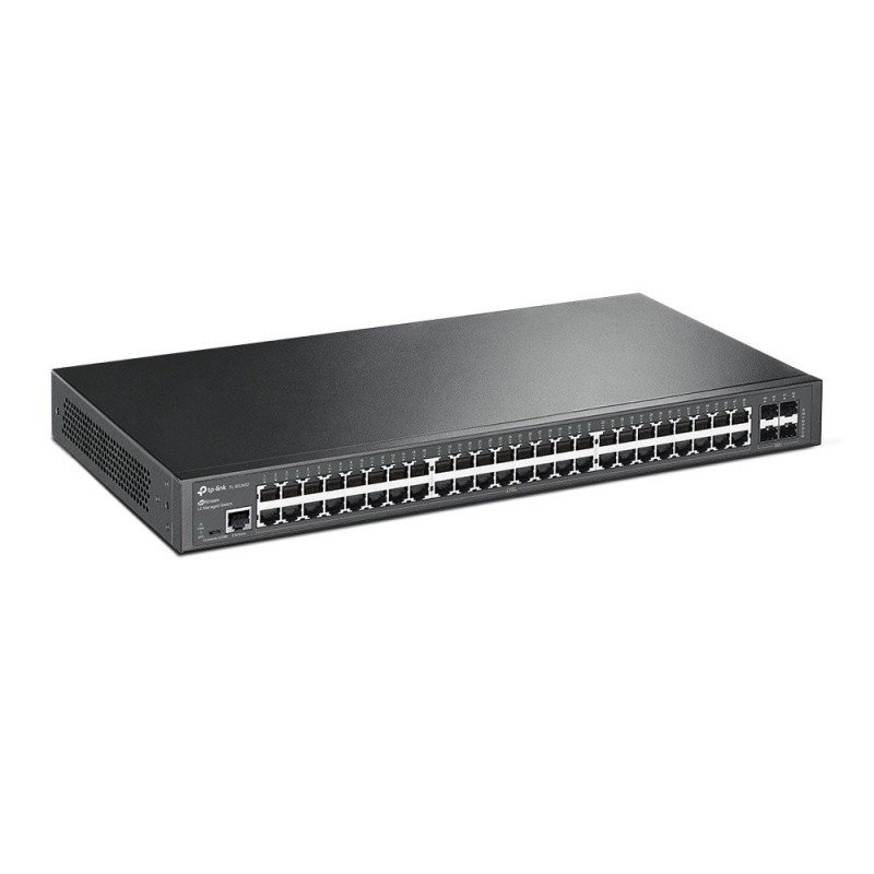 Switch TP-Link TL-SG3452 48 puertos RJ45 gigabit 10, 100, 1000 administrable con 4 ranuras SFP gigabit L2 Jetstream 1 RJ45 conso Switch TP-Link TL-SG3452 48 puertos RJ45 gigabit 10, 100, 1000 administrable con 4 ranuras SFP gigabit L2 Jetstream 1 RJ45 conso