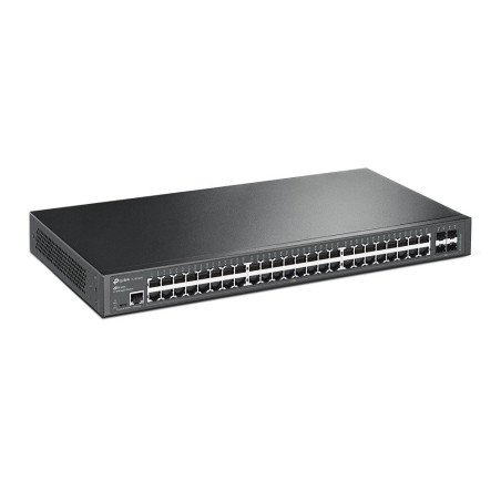 Switch TP-Link TL-SG3452 48 puertos RJ45 gigabit 10, 100, 1000 administrable con 4 ranuras SFP gigabit L2 Jetstream 1 RJ45 conso