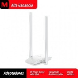 Adaptador MERCUSYS MW300UH - Alámbrico, USB, Inalámbrica, Blanco, 300 Mbps