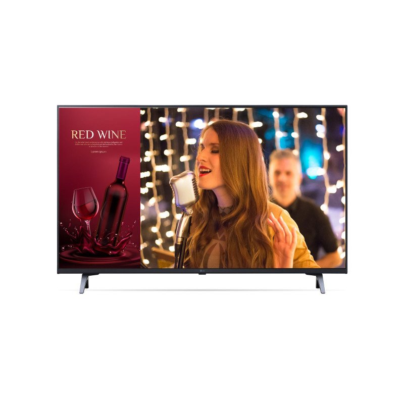 Televisión Super Sign para señalización digital LG 43 UHD, HDR 10, 300 NITS 16, 7, wi-fi built in HDMI x2 USB, RF, RS-232, RJ45,