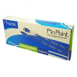 Pluma pinpoint Azor 6830AZ, azul 1 mm con 12