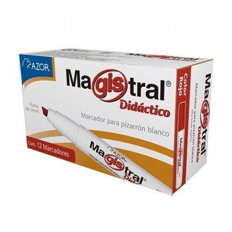 Marcador Magistral Azor 8350RO paquete de 12 piezas, rojo