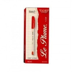 Bolígrafo Baco Leplume 53411 rojo. Plegadiza con 12 piezas.