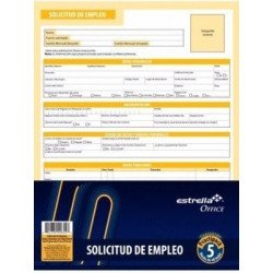 Block solicitud de empleo 40 hojas carta Estrella 0026