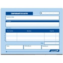 Comprobante de gastos 50 hojas