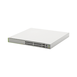 Switch administrable apilable GS980MX/28PSM L3 Gigabit Ethernet, (PoE),20 X 1000-T POE+, 4 X 100/1/2.5/5G-T POE+, 4 X SFP+, 1U