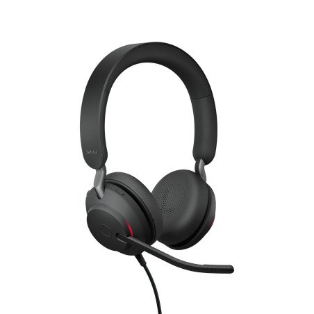 Jabra Evolve 2 40, Auricular stereo versión UC con aislamiento de ruido, conexión USB-A y indicador de ocupado (Busylight)