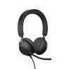 Jabra Evolve 2 40, Auricular stereo versión UC con aislamiento de ruido, conexión USB-A y indicador de ocupado (Busylight)