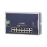 Switch industrial administrable capa 2 de pared,16 puertos PoE 802.3at gigabit y 2 puertos  SFP