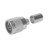 Conector N macho para 75 ohm de anillo plegable para cable RG-11, níquel, oro, teflón.