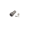 Conector f macho, plegable, con pin para cable RG-6, cuerpo de bronce niquelado.