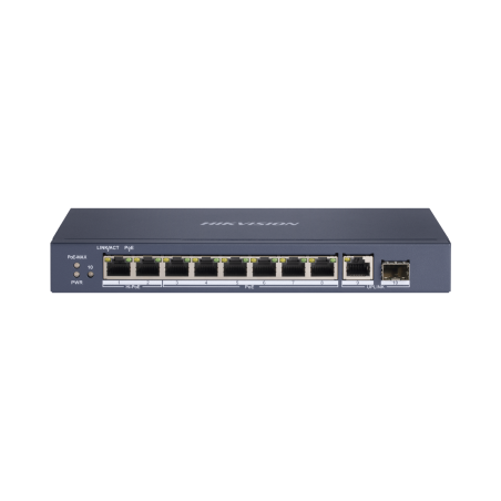 Switch Poe+, 6 puertos Poe+, 2 puertos Poe++, bt (90 w), 1 puerto SFP, 1 puerto uplink gigabit, 300 m PoE larga distancia