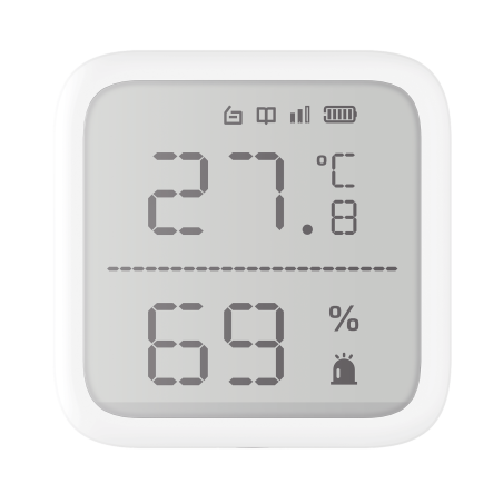 detector de temperatura y detector de humedad inalámbrico, 2.7" de tamaño, uso en interior