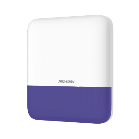 sirena inalámbrica con estrobo azul para exterior IP65, 110 db