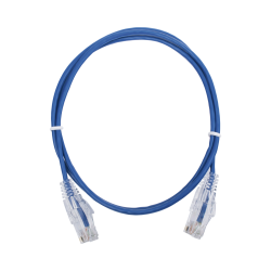 Cable de parcheo Slim UTP cat6 - 1 metro, azul, diámetro reducido (28 AWG)