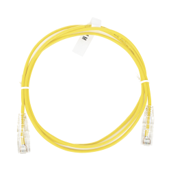 Cable de parcheo Slim UTP cat6 - 1 metro, amarillo, diámetro reducido (28 AWG)