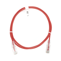 Cable de parcheo Slim UTP cat6 - 1.5 m rojo diámetro reducido (28 AWG)