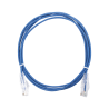 Cable de parcheo Slim UTP cat6 - 2 m azul diámetro reducido (28 AWG)