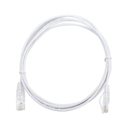 Cable de parcheo Slim UTP cat6 - 2 m blanco diámetro reducido (28 AWG)