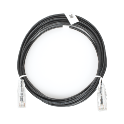 Cable de parcheo Slim UTP cat6 - 3 m negro diámetro reducido (28 AWG)