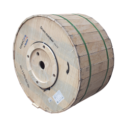 Carrete de 4 km de fibra óptica aérea mini adss (asu) g.652d, monomodo de 8 hilos, exterior, span 80, loose tube