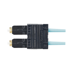 Conector de fibra óptica SC dúplex opticam, multimodo 50/125 OM3/OM4, pre-pulido, color aqua
