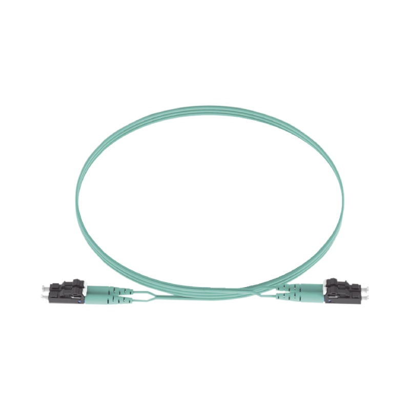 Jumper de fibra óptica multimodo 50/125 OM3, LC-LC dúplex, OFNR (riser), color aqua, 5 metros Jumper de fibra óptica multimodo 50/125 OM3, LC-LC dúplex, OFNR (riser), color aqua, 5 metros