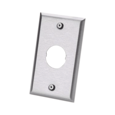 Placa de pared industrialnet, para 1 conector industrial, de acero inoxidable