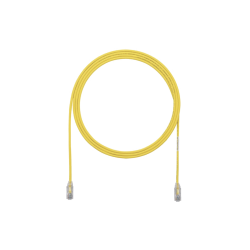 Cable de parcheo TX6, UTP cat6, diámetro reducido (28AWG), color amarillo, 3ft