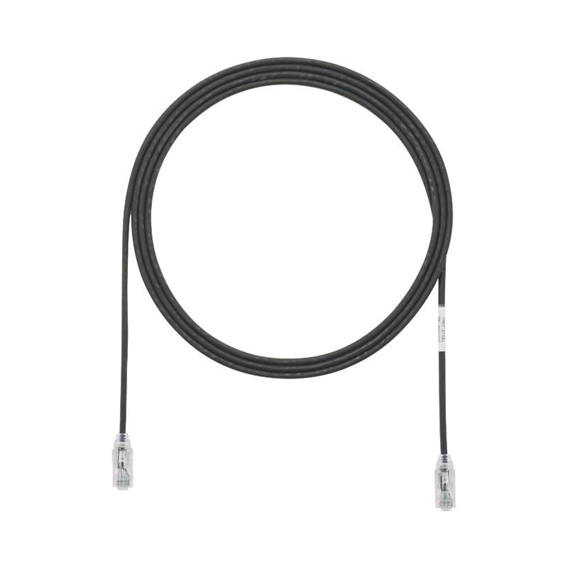Cable de parcheo TX6, UTP cat6, diámetro reducido (28AWG), color negro, 5ft