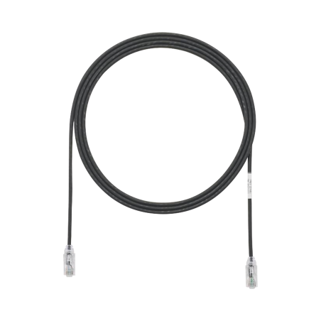 Cable de parcheo TX6, UTP cat6, diámetro reducido (28AWG), color negro, 5ft